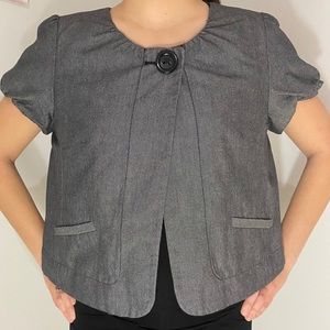 Ann Taylor Grey Blazer One Button 12P